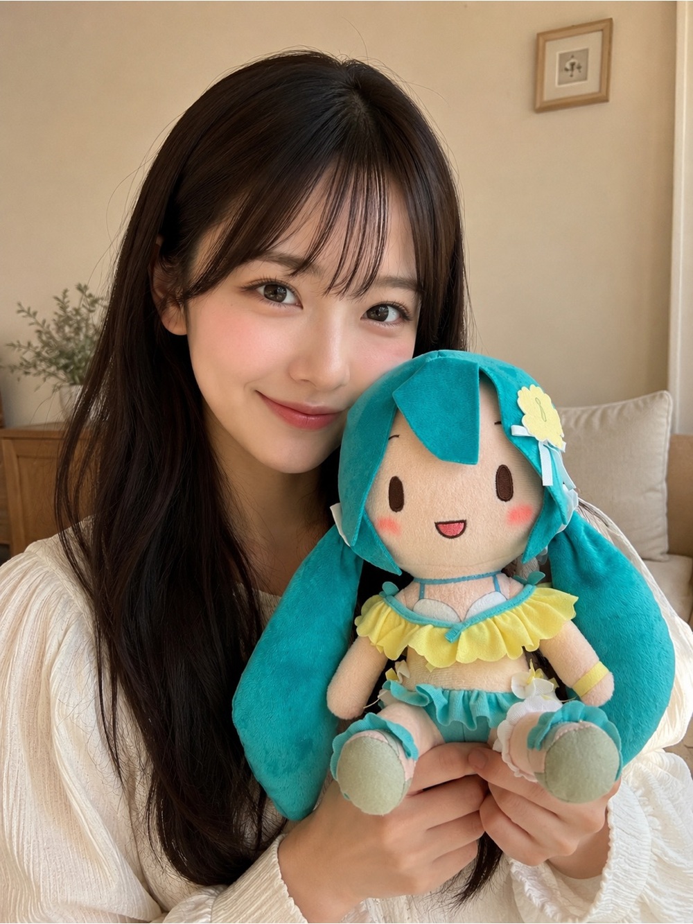 SEGA Hatsune Miku Fuwapuchi M Plush Conceptual Series Vol 1 Swimsuit Beach NWT
